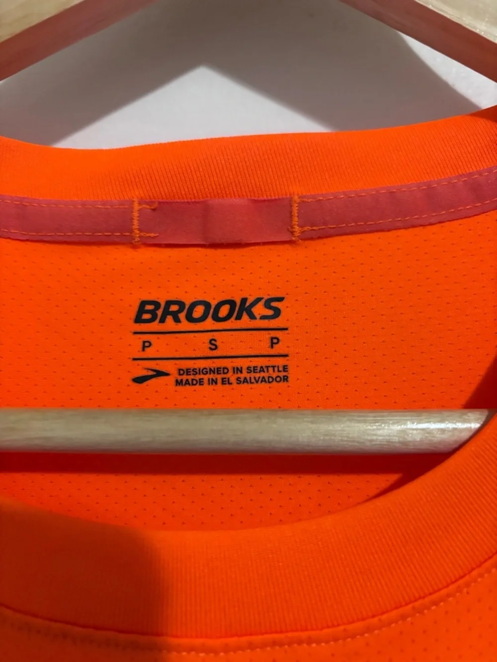 Brooks Neon Orange Men's Running Tank - Picture 2 of 3